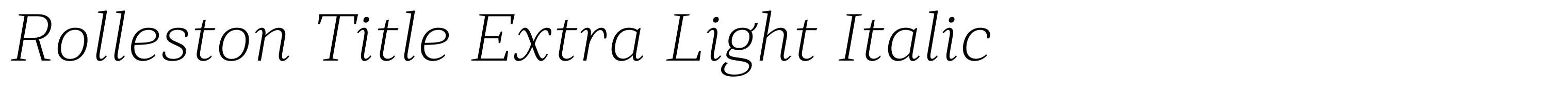 Rolleston Title Extra Light Italic